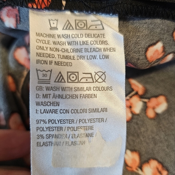 J Jason Wu Women's Woven Printed Lightweight Satin Floral Trench, Black Pink XL - Picture 8 of 9